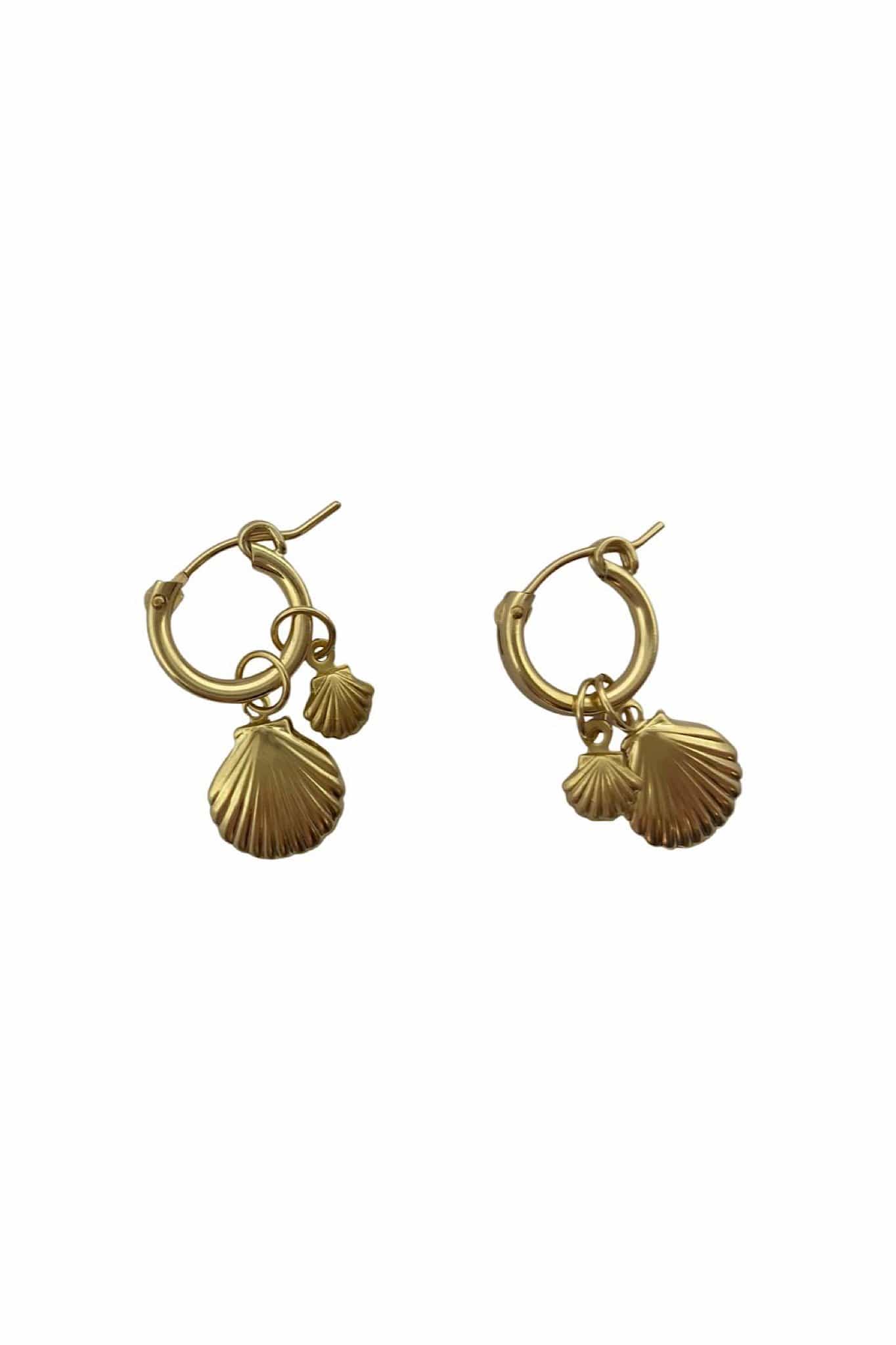 Seashell Hoops